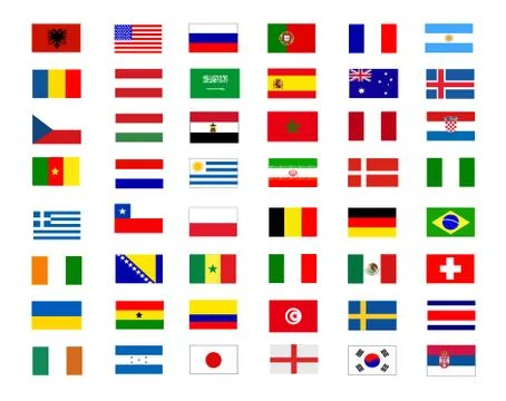 Colored flags vector illustration design Stock Illustration