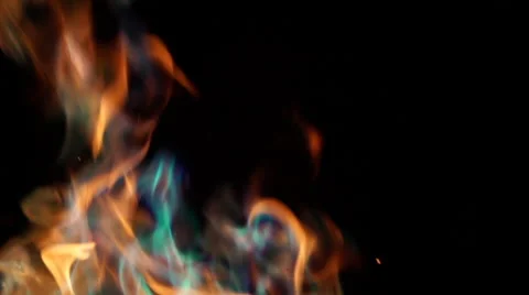 Colored flames in slowmotion Video stock 67607957