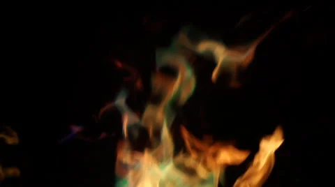 Colored flames in slowmotion Stock Footage 67607988