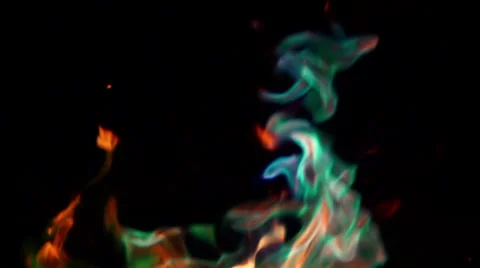 Colored flames in slowmotion Stock Footage 67607991