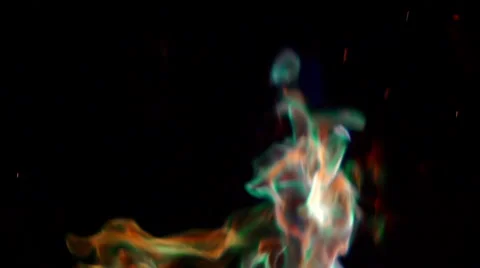 Colored flames in slowmotion Stock Footage 67608002