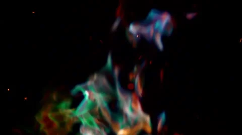 Colored flames in slowmotion Stock-Footage 67608004