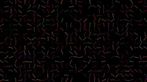 Colored flashing rotating digits ones on black bg. Abstract festive backgro.. Stock Illustration
