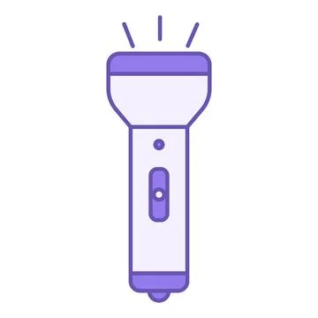 Colored Flashlight Icon. Vector Icon. Glowing Tourist Lantern. Camping and .. Illustration