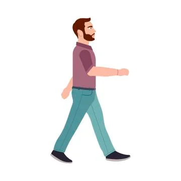 Colored flat handsome man icon vector Stock Illustration