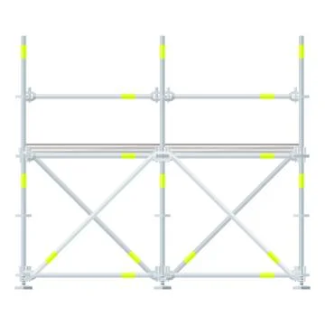 Colored flat style scaffolding illustration. Ilustración de archivo