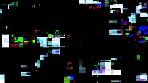 Colored Flickering Noise Digital Grunge Glitch Video Damage Stock Footage 72500151