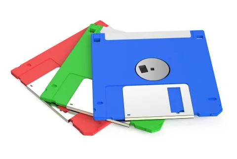 Colored floppy disks Stock Illustration