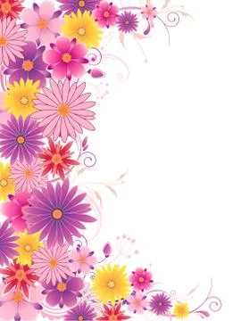 Colored floral background Stock Illustration