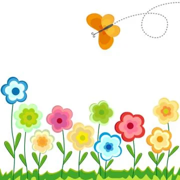 Colored floral background - vector Stock Illustration