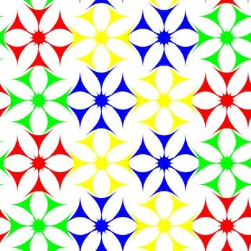 Colored flowers seamless pattern colored flowers seamless pattern, vector ... Foto stock