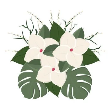 Colored flowers Spring season Vector Stock Illustration