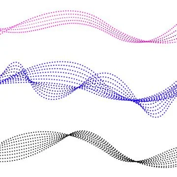 Colored flowing lines Stock Illustration