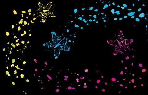 Colored flying abstract butterflies vector illustration Stock Illustration