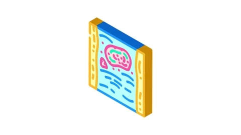 Colored foam floating river chemical pollution isometric icon animation Stock Footage 327275537