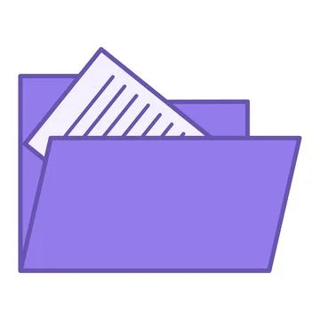 Colored Folder Icon. Vector Illustration. File System Object for Organizing.. Stock Illustration
