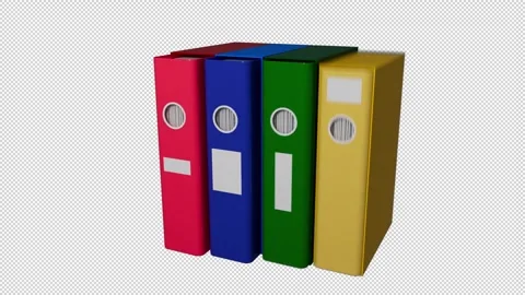 Colored Folders For Documents Stock Footage 320626188