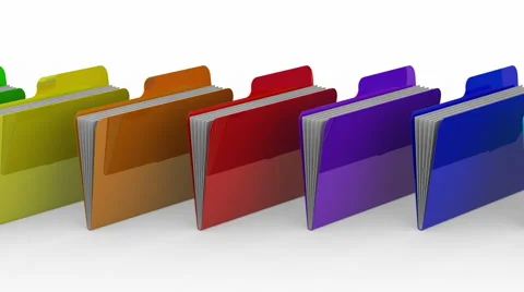 Colored Folders Stock Footage 40482463
