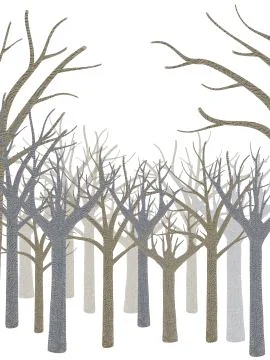 Colored forest and copyspace Stock Illustration