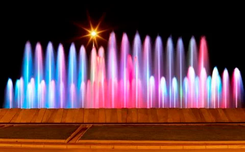 Colored fountain Stock Photos