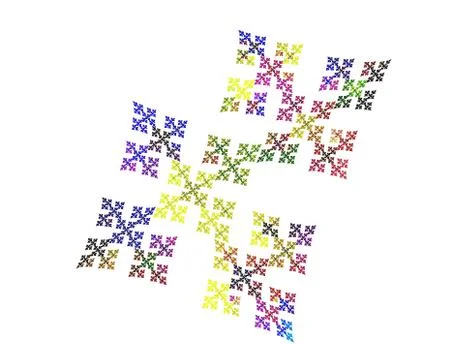 Colored fractal Stock Illustration