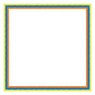Colored frame, blank background vector design in orange, blue, yellow colors. Stock Illustration