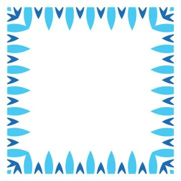 Colored frame, blank background vector design in blue, white colors. Illustrazione stock