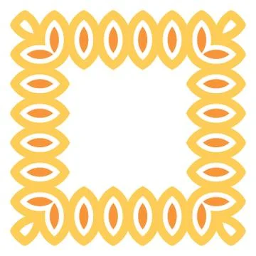 Colored frame, blank background vector design in yellow, orange colors. Stock Illustration