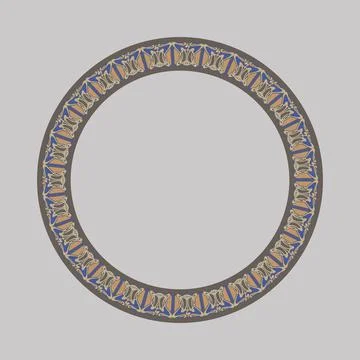 Colored Frame with vector abstract Art Nouveau style Stock Illustration