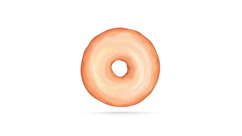 Colored fresh donuts set rotating. Cute doughnuts on white background. Stock Footage 138535140