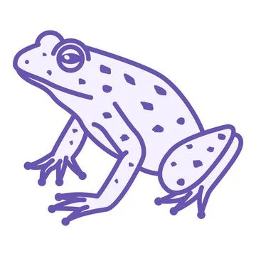 Colored Frog Icon. Vector Illustration. Amphibian, Amphibian, Toad. Frog Wi.. Stockillustratie
