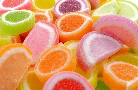 Colored Fruit Jelly Group Background Stock Photos
