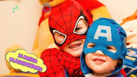 Colored fun slideshow Stock After Effects