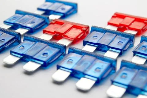 Colored fuses Stock Photos