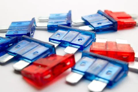 Colored fuses Stock Photos