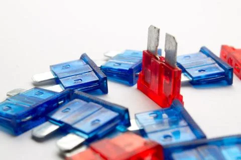 Colored fuses Stock Photos