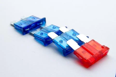 Colored fuses Foto stock