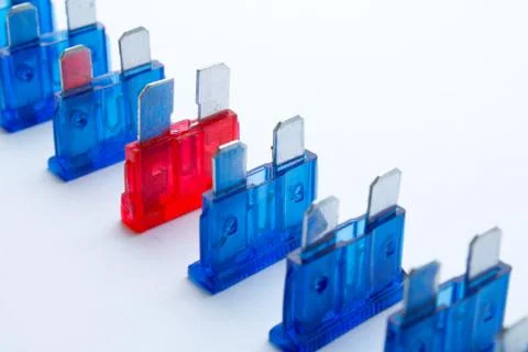 Colored fuses Stock Photos