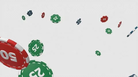 Colored Gambling Chips Stock Footage 257890267