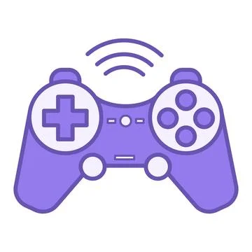 Colored Gaming Icon. Vector Icon of Wireless Gamepad. Joystick, Game Consol.. Stock Illustration