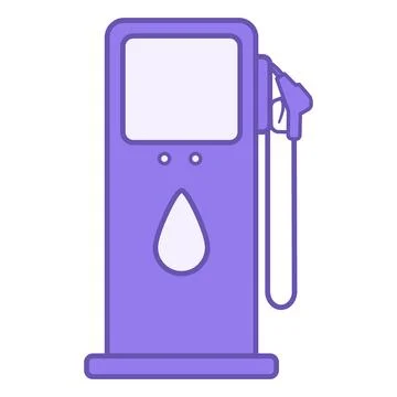 Colored Gas Pump Icon. Vector Icon. Fuel Pumping Unit for Car. Road Concept Stock Illustration