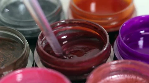 Colored Gel Varnishes Stock Footage 62748295