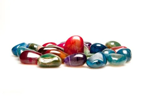 Colored gem stones Stock Photos