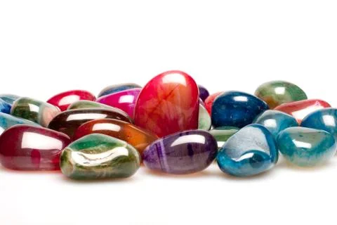 Colored gem stones Stock Photos