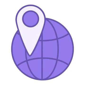 Colored Geolocation Icon. Navigation and Location. Vector Illustration of t.. Stock Illustration