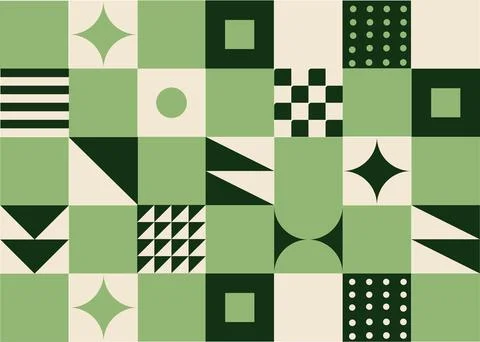 Colored geometric abstract background. Modern grid flyer with geometric shapes Stock Illustration