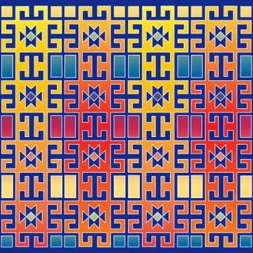 Colored geometric retro background Stock Illustration