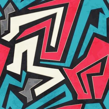 Colored geometric seamless pattern with gluss effect 스톡 일러스트