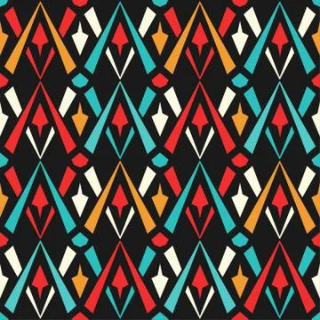 Colored geometric seamless pattern Stock Illustration
