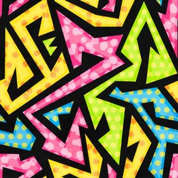 Colored geometric seamless pattern Stock Illustration